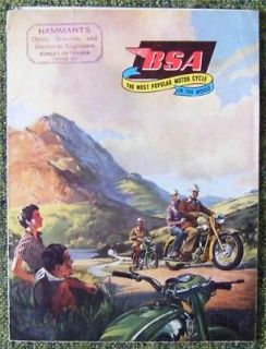 BSA MOTORCYCLE RANGE SALES BROCHURE FOR 1956 REF  MC782 40