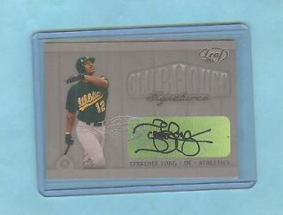 2002 LEAF CLUBHOUSE SILVER SIGNATURES TERRENCE LONG *** Oakland