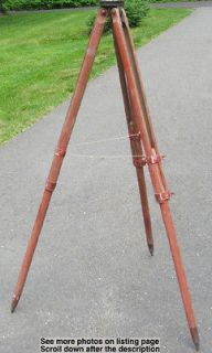 54 Inch Tall Wood & Metal Tripod Perfect For Making A Floor Lamp