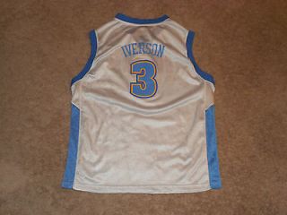 USED ALLEN IVERSON #3 DENVER NUGGETS YOUTH XL ADIDAS JERSEY SEE PIX