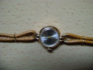 Antique Russian wristwatch CHAIKA 17 jewels in 14 K gold case with