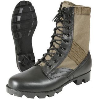 Olive Drab Military Army Canvas Panama Jungle Combat Boots