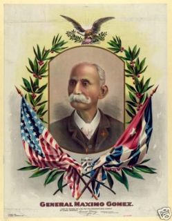 Spanish American War General Maximo Gomez 1898 Cuba