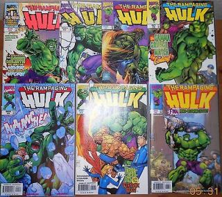 The Rampaging Hulk Set (1 6)   Marvel w/Variant #2   Lot of 7 Comics