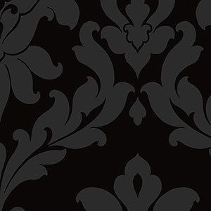 Black Damask Wallpaper  Tone on Tone Wall Covering
