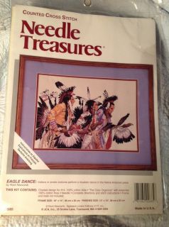 Dance Native Indian Cross Stitch Kit Needle Treasures USA American