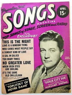 POPULAR HIT SONGS Magazine APRIL 1947 MARGARET WHITING song lyrics 40s