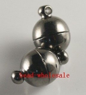 Free Ship 10 Sets Silver Plated/Gold Plated Round Ball Magnetic Clasps