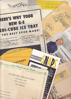 Lot of Vintage Ephemera   Advertising / Ice Tray / Refrigerator