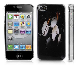 Snap On Clear iPhone Cover Case for 4/4S iPhone   DRUM SET Design