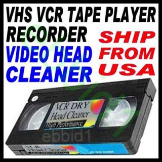SHIP USA VHS VCR VIDEO RECORDER DRY TAPE HEAD CLEANER $