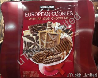 3Lb 1.4oz European Cookie with Belgian Chocolate Kirkland Tin Can
