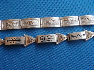 Lot of 2 Alonzo Mariano Navajo Native American Sterling Silver Link