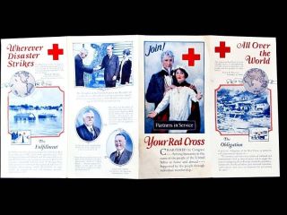 1927 Vintage American Red Cross Patriotic Brochure Calvin Coolidge WWI