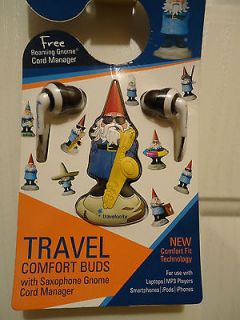 Travelocity Travel Comfort Buds w/Saxophone Gnome cord Manager