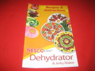 Nesco American Harvest Dehydrator & Jerky Maker.Recipes& instructions