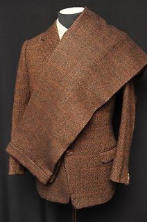 FABULOUS ENGLISH BESPOKE FRENWOOD LONDON EC2 TWEED SHOOTING 3 PIECE