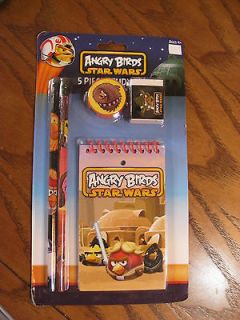 Angry Birds Star Wars 5 Piece Study Set   Memo Pad, Pencils, Eraser