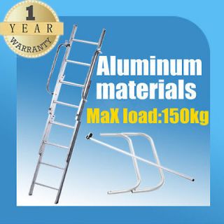 Section sliding Extending Aluminium attic Loft Ladder free handrail
