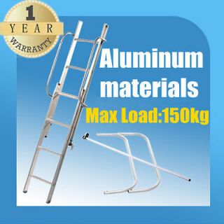 Section sliding Extending Aluminium attic Loft Ladder free handrail
