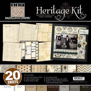 Basics Heritage 12x12 Genealogy Kit family tree history scrapbook