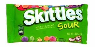 SKITTLES SOURS x1 51g BAG AMERICAN RETRO SWEETS CANDY