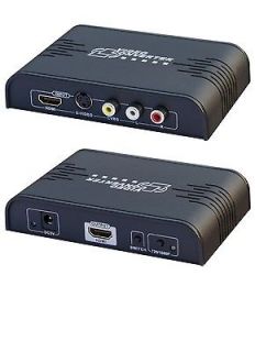 Analog RCA S Video Audio to Digital HDMI HDTV Converter with extra