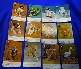 Vintage German Steiff Stuffed Animal Card Game #M