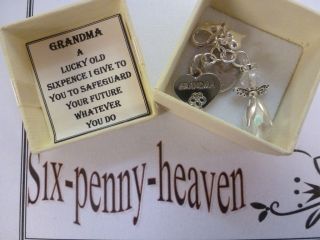,NA NA,GRAN lucky sixpence coin & angel charm keepsake gift boxed
