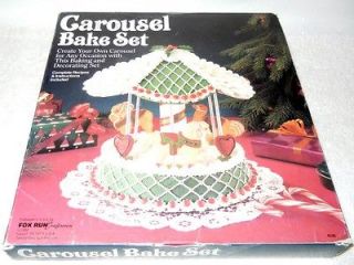Carousel Bake Set Cake Pan #4539 Directions Pan Cookie Cutters Horse
