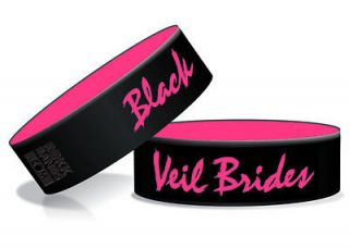Black Veil Brides 2 Tone Logo B/P Rubber Wristband,Bracelet,Officially