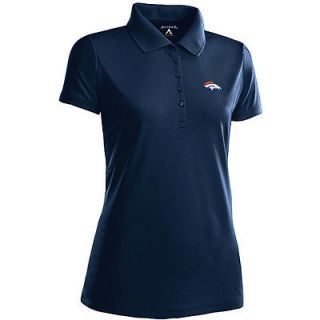Antigua Womens Denver Broncos Pique Xtra Lite Polo Shirt