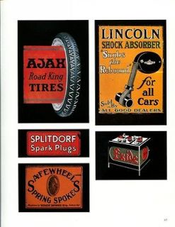 1982 Vintage Book Plate Vintage Car Signs Lincoln Ajax Splitdorf