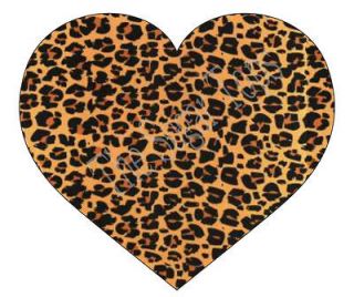 Animal Print LEOPARD DESIGN Hearts CARD TOPPERS DIE CUT Decorations