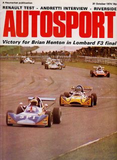 31 Oct 1974   Thruxton, Snetterton Formula Atlantic, Mario Andretti