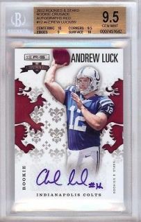 2012 ROOKIES & STARS CRUSADE ANDREW LUCK RC AUTO 81/99 BGS 9.5 /10