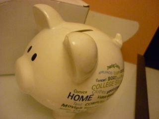 Edition Wachovia Wells Fargo Ceramic Piggy Pig Coin Bank With Box   Y1