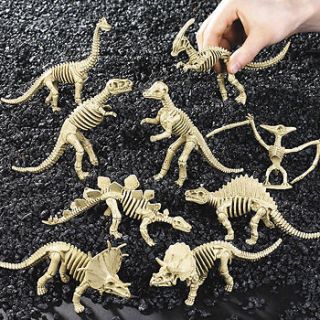 Lot of 12 Plastic Toy Dinosaur Skeletons Boys Party Favors