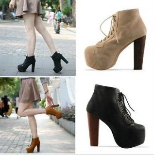 Lita platforms high heels Lace Up Ankle shoes boots US5.5,6,6.5,7