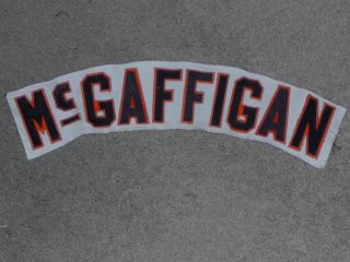 1982 83 ANDY McGAFFIGAN S.F. GIANTS GAME WORN USED NAME PLATE OFF