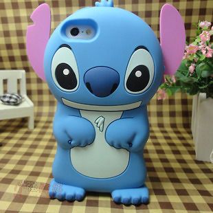 New 3D Cartoon Stitch silicone TPU cover case for iPhone5 5G 5th