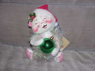 ANNALEE E 8 SANTA MOUSE WITH GREEN BALL ORNAMINT W/TAGS NEW #1427