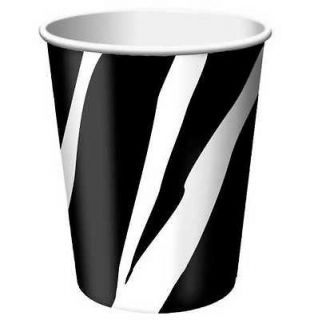 Animal Print Zebra 9oz Paper Cups Party Supplies