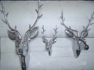 Wall Mounted Stag Head Set of 3/Home/Garden/Wall Decor/Antelope/Antler