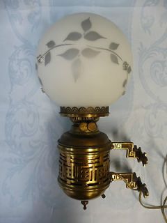 antique converted oil lamps