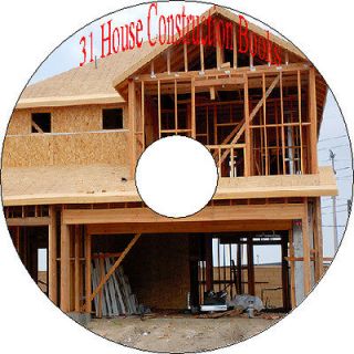 31 Old Books How To Build A House and Types of Materials on CD