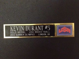KEVIN DURANT 2012 OLYMPICS USA BASKETBALL MENS GOLD MEDAL NAMEPLATE