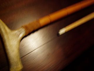 Unique Caribou horn pool cue cane, crutch, walking stick, pool cue