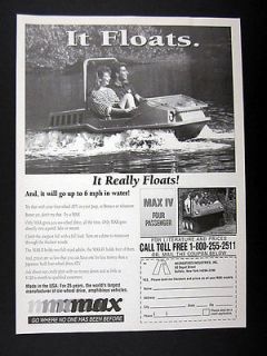 Recreatives Industries Max Amphibious Vehicle 1994 print Ad