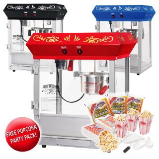 GNP Foundation Popcorn Machine 6oz Popcorn Popper w/Cart 6 Ounce Red